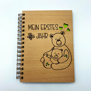 Babybuch Mein Erstes Jahr - Bärchen - Wurmis-Holzdeko